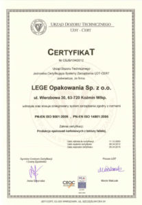 certyfikat urzędu dozoru technicznego