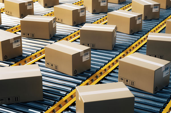 Cardboard in logistics